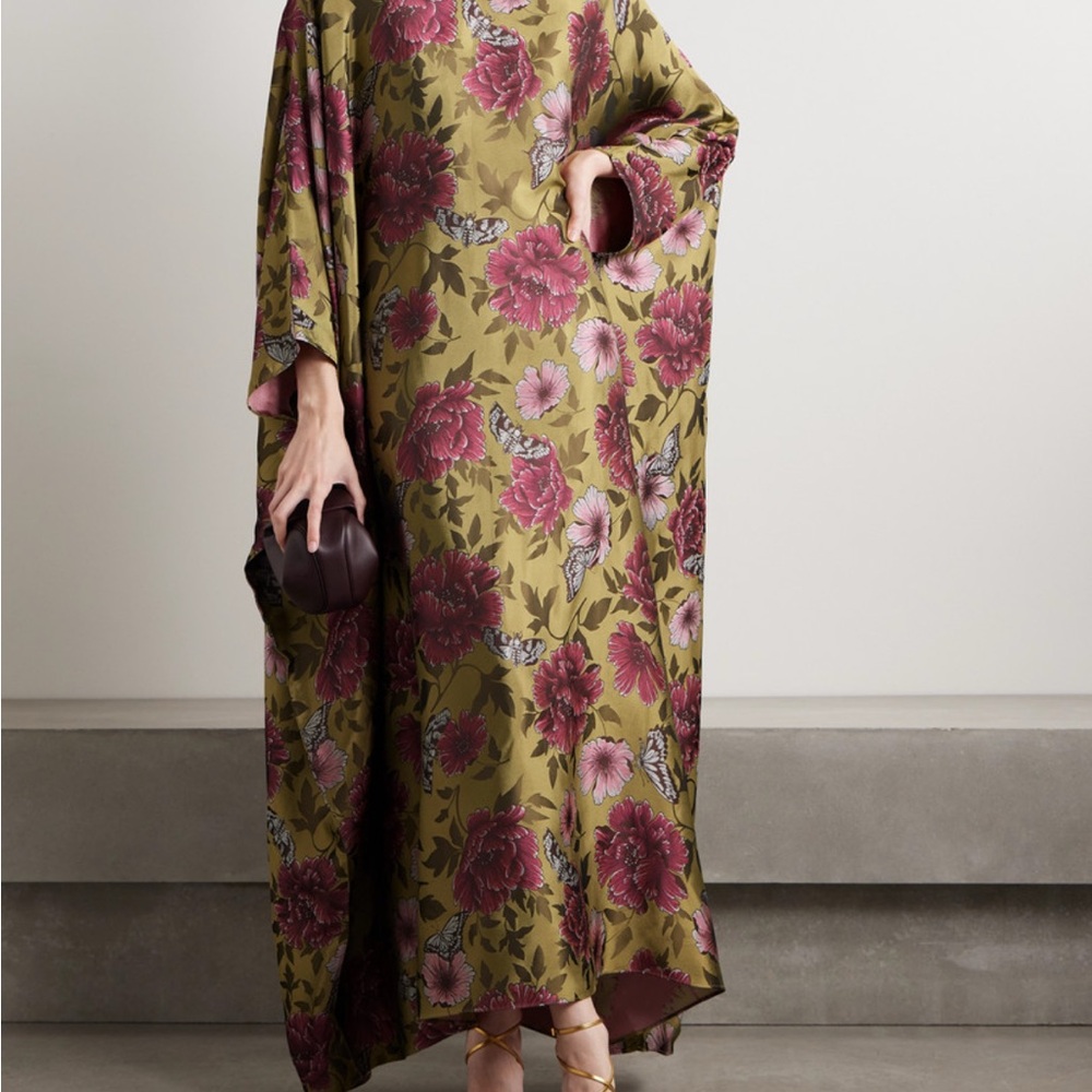 Dima Ayad satin-jacquard kaftan